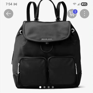 Michael Kors Black Nylon Backpack